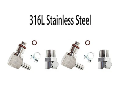 Acoplamiento de desconexión de liberación rápida de manguera de línea de combustible 2x 5/16" para BMW R1200GS ADV Foto 1 de 4