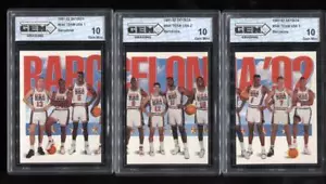 3 Card Barcelona Set 1991-92 Skybox Dream Team USA Michael Jordan GEM MINT 10 - Picture 1 of 2