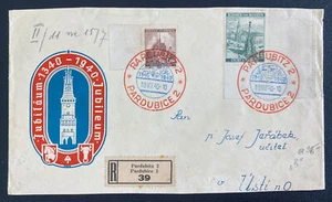 1940 Pardubitz Bohemia Moravia First Day Cover FDC To Usti City Jubilee - Picture 1 of 2