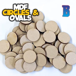 MDF Circle 20mm 2cm Diameter 3mm Thick - 100 pieces Round Wood Base Disk - Picture 1 of 3