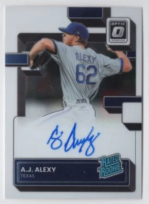 2022 DONRUSS OPTIC RATED ROOKIE AUTO A.J. Alexy Rookie Texas Rangers #61 - Image 1 of 2