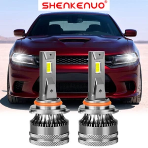For Dodge Charger 2016-2019 2PC White 9005 LED Headlight Bulbs High Low Beam V15 - Bild 1 von 12