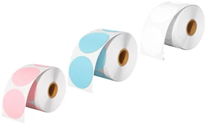 750 Round Self Adhesive Address Blank Direct Thermal Label Stickers - 50 x 50mm - Picture 1 of 4