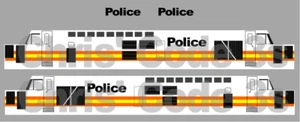 Adhesive Vinyl Class 37 Decal suit OO gauge Hornby / Lima - Police 37093 - Picture 1 of 1