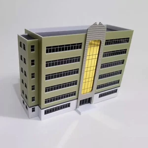 1/150 N Scale Buildings Model Railroads Modern Library Model Kits Parts DIYhy - Foto 1 di 9