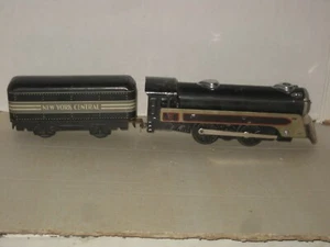 Marx O Gauge Tin 0-4-0 Loco and NYC 4 Wheel Tender - Picture 1 of 7