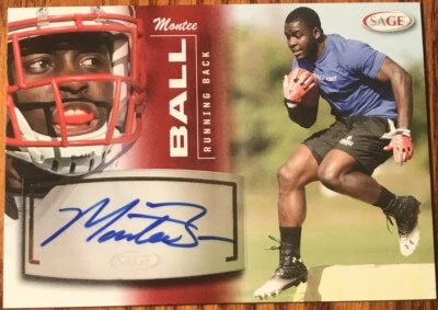 2013 SAGE Autographs Red Montee Ball #3 Wisconsin Badgers - Image 1 of 2