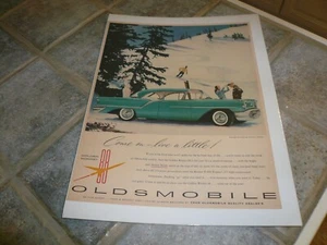 Oldsmobile Olds Ad Reklame 1957 - Printanzeige - 88 Holiday Sedan grün - Bild 1 von 1