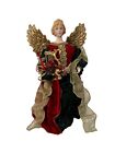 Angel With Harp Figurine Tree Topper Or Decor