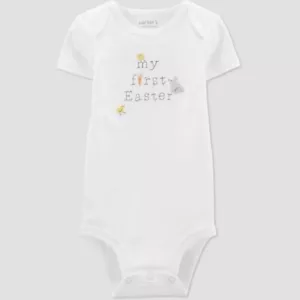 6M Carter's Just One You my first Easter bodysuit white with bunny and chick - Picture 1 of 1