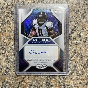 2017 Certified Roll Call Signatures 31/75 Carlos Henderson #12 Rookie Auto RC - Picture 1 of 2
