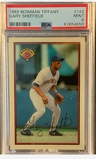 1989 Bowman Tiffany Gary Sheffield PSA 9 MINT Rookie RC