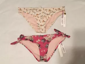 Antonio Melani Lot of 2 Swimsuit Bottoms Sz 12 Beige Melody Pink Retro NWT $136 - Picture 1 of 5