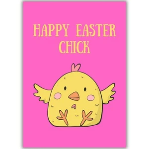 Happy Easter Card, Cute, Happy Easter Chick, Sister, Daughter, Girl, Woman, Her - Picture 1 of 8