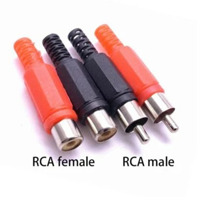 4/10/20pcs RCA Plastic Male Female Jack Connector adapter Solder Audio Video AV - Image 1 of 4