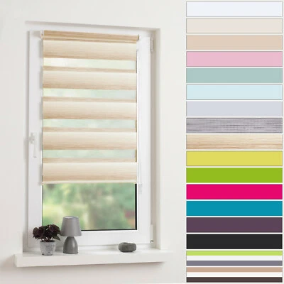 Doppelrollo Klemmfix Duo Rollo Tür Fenster Klemmrollo Seitenzugrollo Kettenzug - Bild 1 von 2