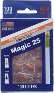 Paquete de filtros desechables para cigarrillos MAGIC 25 100 filtros valor 1 - Imagen 1 de 3