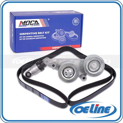 Serpentine Belt w/ Tensioner Assembly for Honda Accord Pilot Odyssey 3.5L - Изображение 1 из 4
