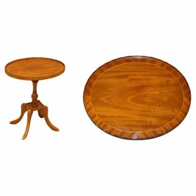 SUBLIME MAHOGANY WOOD BERESFORD & HICKS SIDE END LAMP TABLE WITH GALLERY RAIL - Image 1 of 4