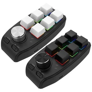 Gaming Mini Programming Macro Keyboard RGB Custom Knob Keyboard 6 Keys 1 Knob g - Picture 1 of 12