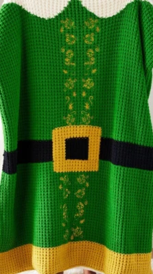 Pottery Barn Buddy the Elf фильм Jacquard шерпа назад бросить, 50 «x 60», новый - Изображение 1 из 4