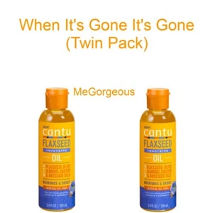 Cantu Flaxseed Smoothing Oil Nourishes & Shines 3.4 oz/100 ml (Twin Pack) - Picture 1 of 2