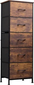 Fabric Dresser, 5-Drawer Tall Dresser for Bedroom, Storage Organizer with Fabric - Picture 1 of 4