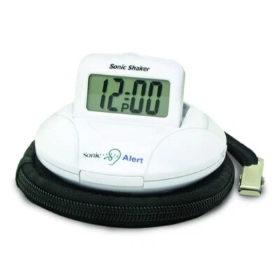 Sonic Alert Sonic Shaker SBP100 Vibrating Travel Alarm Clock | White - Image 1 of 4