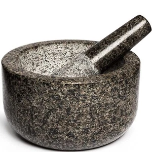 Priority Chef Heavy Duty Large Mortar and Pestle Set, 100% Granite, Non Slip ... - Picture 1 of 7