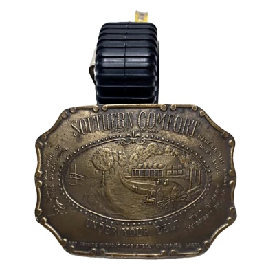 Vintage Lewis Brass Belt Buckle Southern Comfort Made In USA - Image 1 of 4