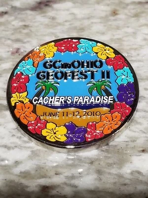 New Unactivated Geocoin - GCinOHIO GEOFEST II June 11-12, 2010 - Image 1 of 2