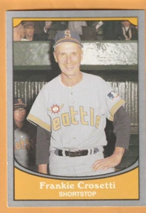 Frankie Crosetti Seattle Pilots 1990 Pacific Legends #19 Santa Clara CA 11J - Imagen 1 de 2