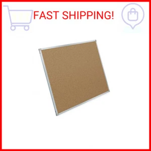 Mead Classic Cork Bulletin Board, 24" x 18", Corkboard, Aluminum Frame (85360) - Picture 1 of 2