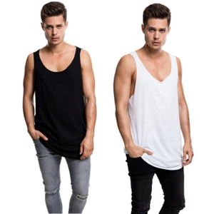 Urban Classics Long Shaped Open Edge Loose Tank T-Shirt Oberteil Shirt Ärmellos - Bild 1 von 19