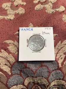 1970 France 1 Franc Coin AU     High Grade World Coin    #K1880 - Picture 1 of 2