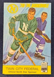 1973-74 MINNESOTA NORTH STARS SCHEDULE TWIN CITY FEDERAL + SEATING CHART NICE - Picture 1 of 3