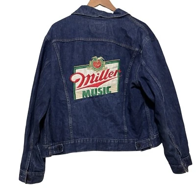 Vintage Levi's Miller Lite Music Denim Trucker Jean Jacket 70506 0216 size 48 - Image 1 of 4