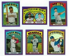 1972 Chrome PURPLE REFRACTORS Complete Your Set 2021 Topps Heritage You Pick U