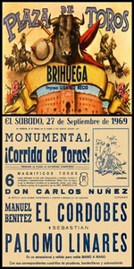 Bullfighting - Plaza De Toros De Brihuega #1 Canvas Art Poster 12"x 24" - Picture 1 of 1