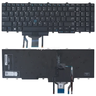Dell Precision M3520 M7520 M7720 Backlit Keyboard - Image 1 of 3