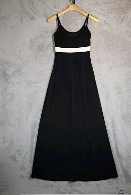 Vintage Byer Too! Maxi vestido para mujer pequeño * correa de espagueti negra Foto 1 de 4