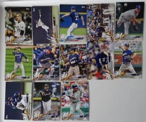 2018 Topps Series 1 Milwaukee Brewers Team Set of 13 Baseball Cards - Picture 1 of 2