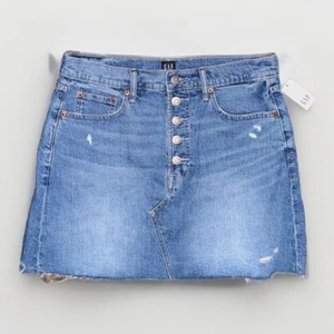 NWT WOMEN'S GAP SHORT BUTTON FRONT DENIM JEAN SKIRT SIZE 6/28 - Picture 1 of 5