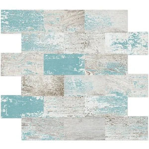 10-Sheet Teal Peel and Stick Wall Tiles Backsplash back splash stick on tiles... - Picture 1 of 6