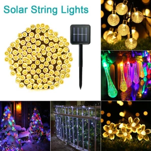 Solar Fairy String Lights 100-500 LED Outdoor Garden Xmas Party Decor Waterproof - Picture 1 of 36