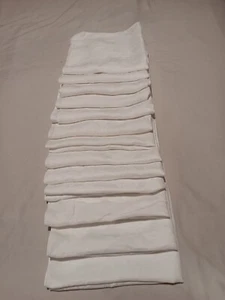 Cloth Dinner Napkins 20 1/2 X 20 White Set Of 13 Pre-Own - Picture 1 of 6