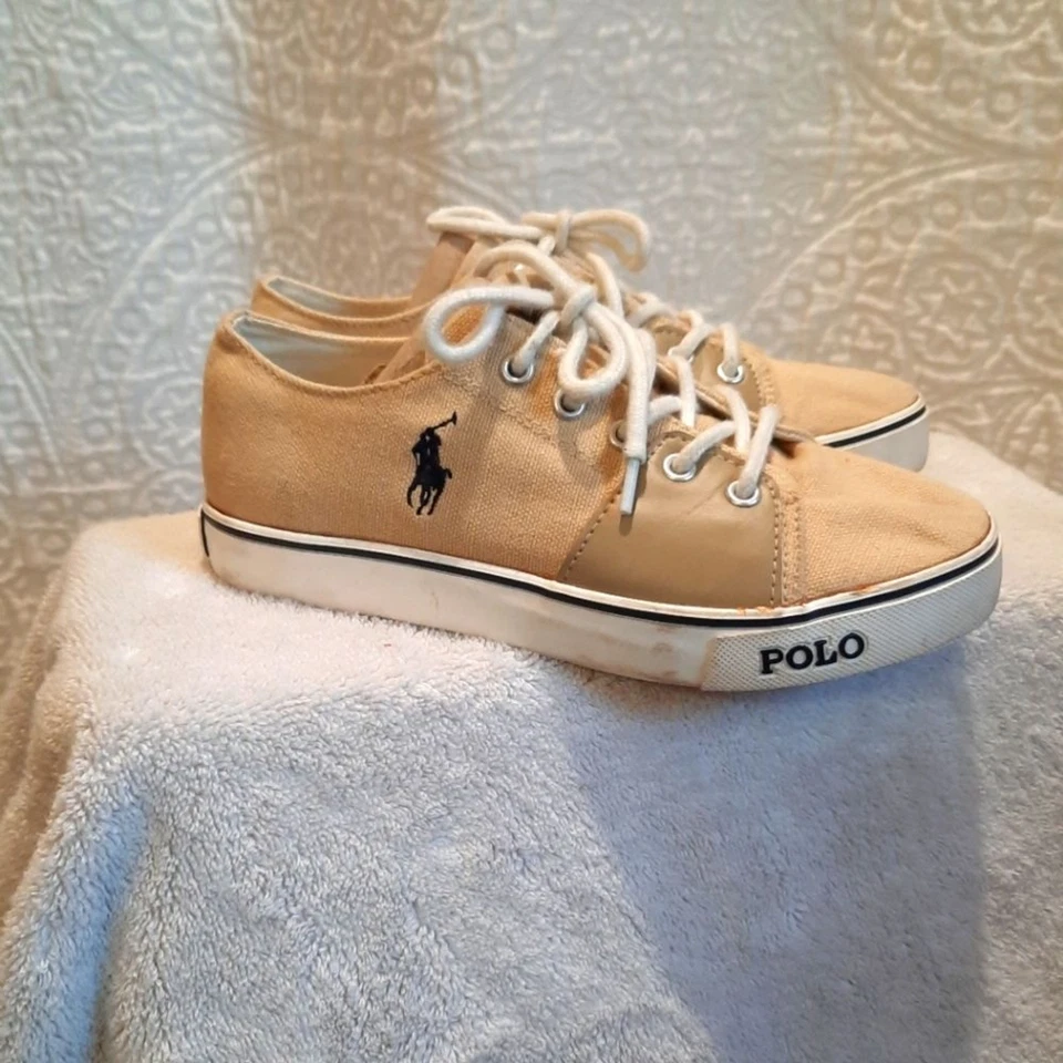 Zapatillas Polo Ralph Lauren 2 Tostadas Lona Con Cordones Preppy Ligeras Exterior  Foto 1 de 4