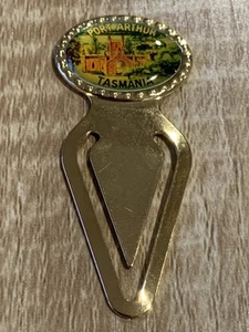 Vintage Port Arthur Tasmania Bookmark Tourist Gold Tone ~ Never Used - Picture 1 of 4