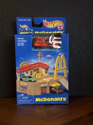 Vintage 1996 Hot Wheels World McDonald's Playset with Car Mattel 65692 NIB - Image 1 of 4