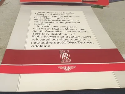 1980 ROLLS ROYCE Australian Sales Brochure  - image 1 of 4